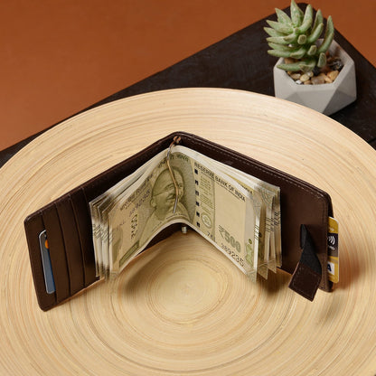 evalgo® Men’s Money Clip Wallet with Card Holders - Soft Leather, Slim and Minimalist Design