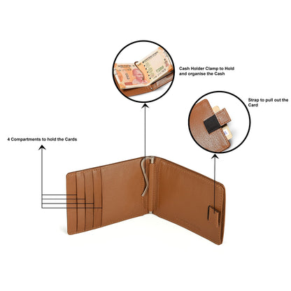 evalgo® Men’s Money Clip Wallet with Card Holders - Soft Leather, Slim and Minimalist Design