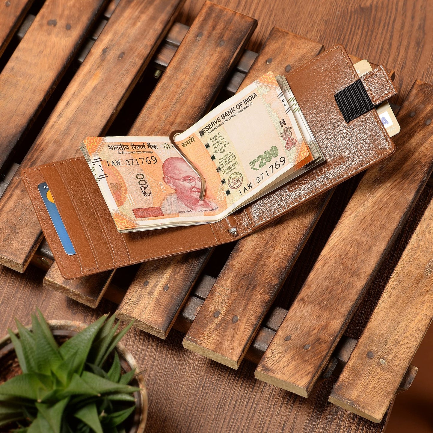 evalgo® Men’s Money Clip Wallet with Card Holders - Soft Leather, Slim and Minimalist Design